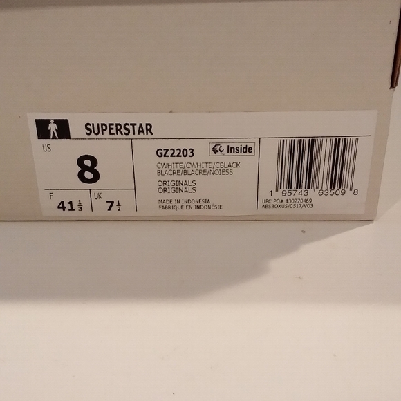 Adidas Superstar x Andre Saraiva Size 8 mens Cream and Black - Picture 9 of 9